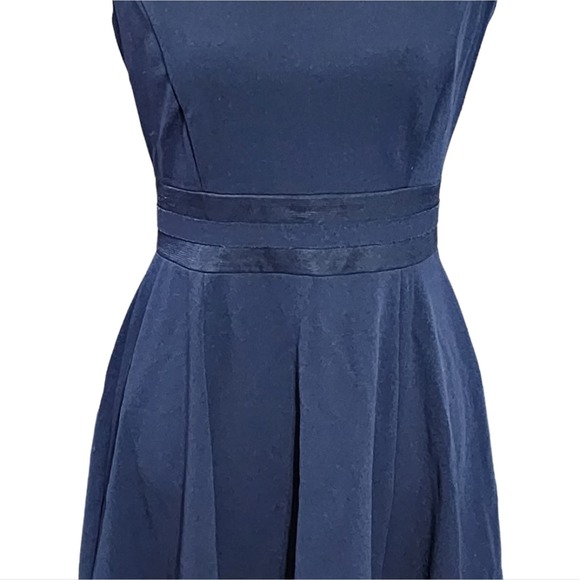 Calvin Klein Navy Blue Fit n Flare Skater Swing Dress Size 4 Small - Picture 6 of 8